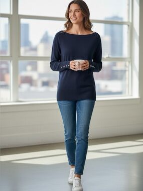 🌻 Suzy Shier Long Sleeved Black Lightweight Sweater #568